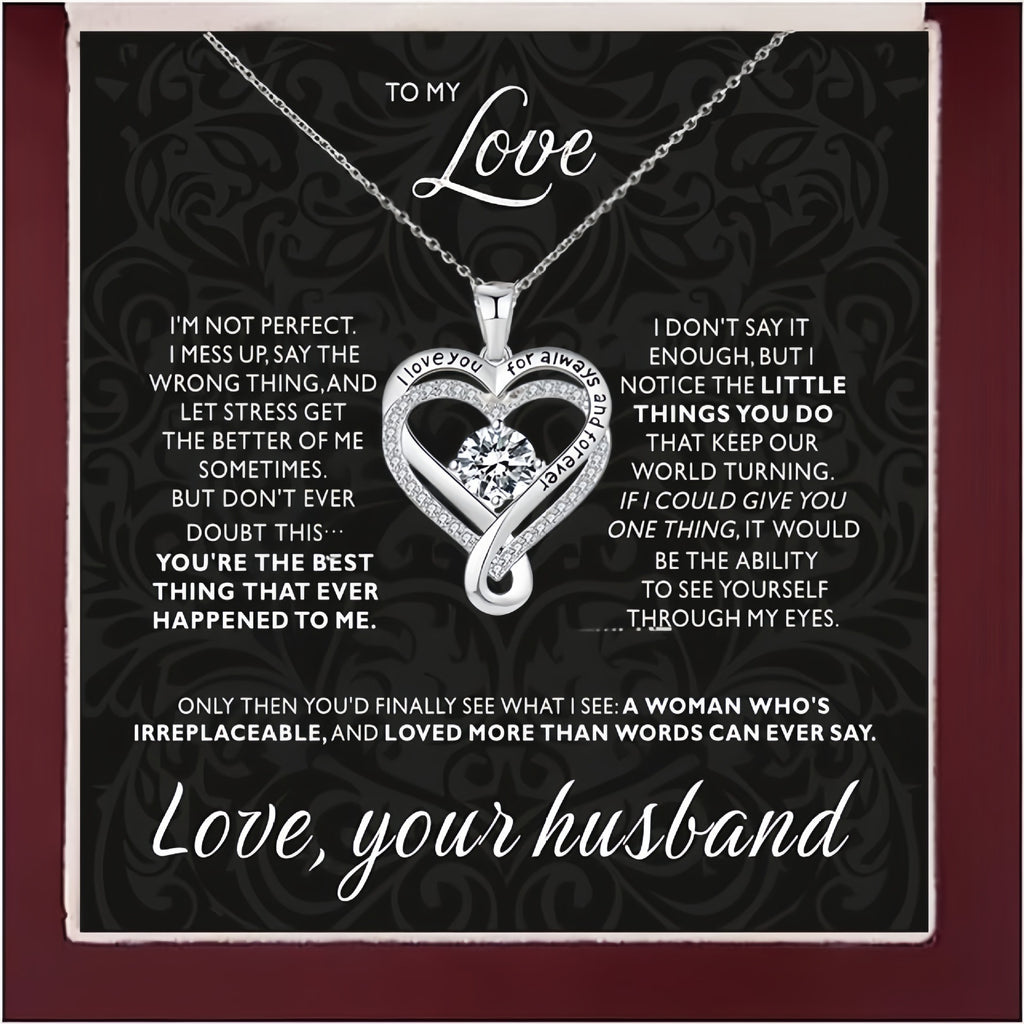 Eternal Heart Necklace for Women Personalized Heart PendantChoker Necklace Neck Chain