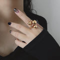 925 Sterling Silver Engagement Rings for Women Couples Creative Trendy Geometric Multilayer Finger Rings Party Jewelry
