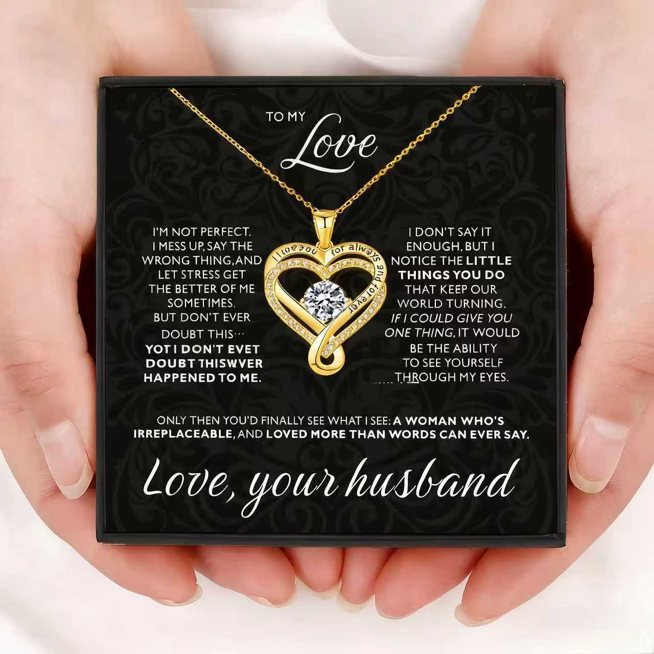 Eternal Heart Necklace for Women Personalized Heart PendantChoker Necklace Neck Chain