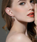 Rose Gold Color Jewelry Earings For Women With High Quality Multicolor AAA Zircon Wedding & Engagement Jewelry