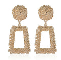 Big Vintage Earrings for Women Gold Silver Black Geometric Statement Earring 2019 Metal Earing Hanging Fashion Jewelry