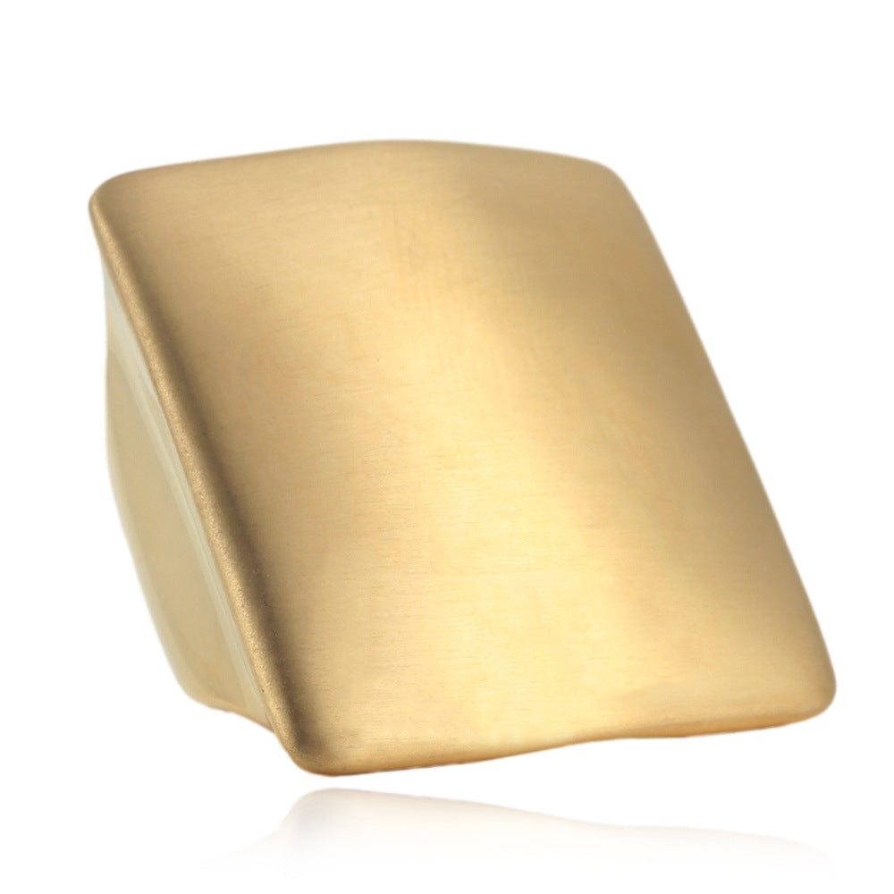 Silver Color Stainless Steel Rings for Women Knuckles Brushed Large Square Rings Trendy Party Women Rings Jewelry Gifts