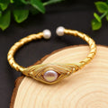 Original Design Natural Fresh Water Purple Pearl Adjustable Eye Bangle For Women Gift Jewlery  Pulseras Mujer