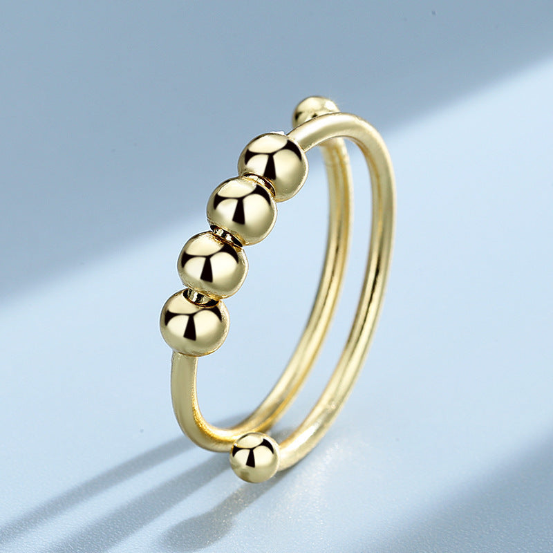 New Men's and Women's Rings Creative Stress Relief Accessories Geometric Beaded Ring Bracelet