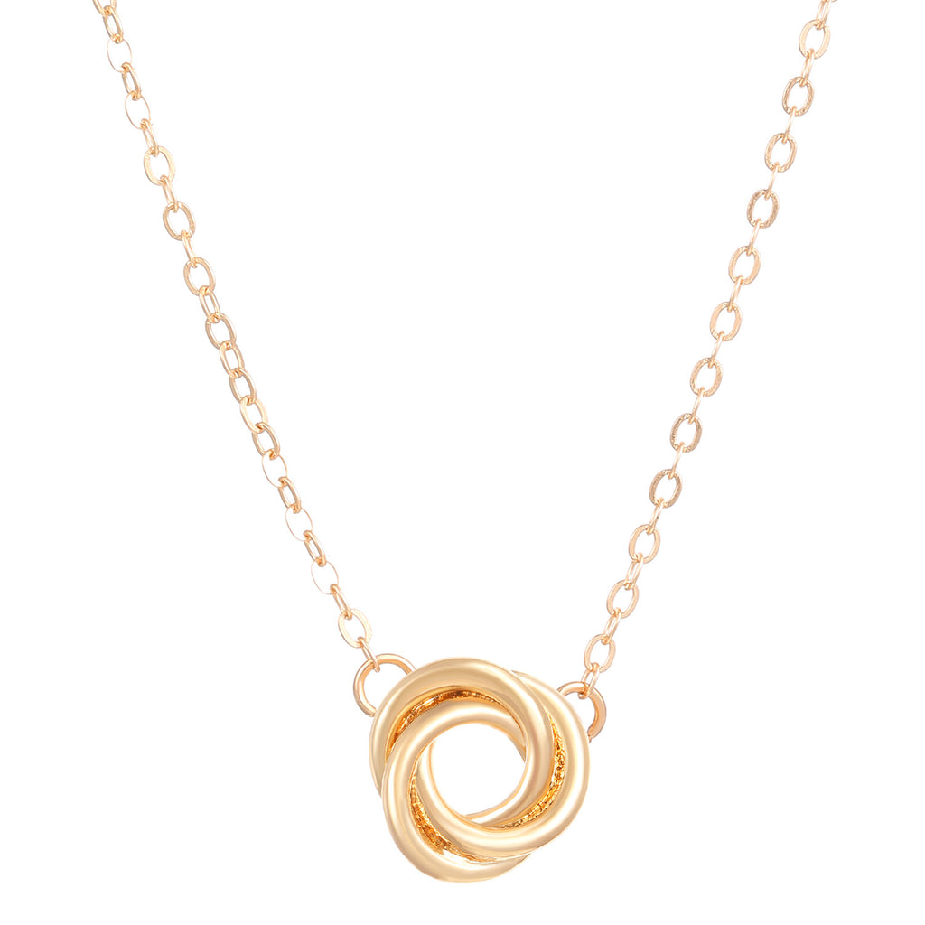 Circle Braided Set Necklace and Earrings for Women