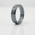 Fashion Jewelry Grade AAA Quality smooth 6 mm Width Flat Hematite Rings (1 Pair)