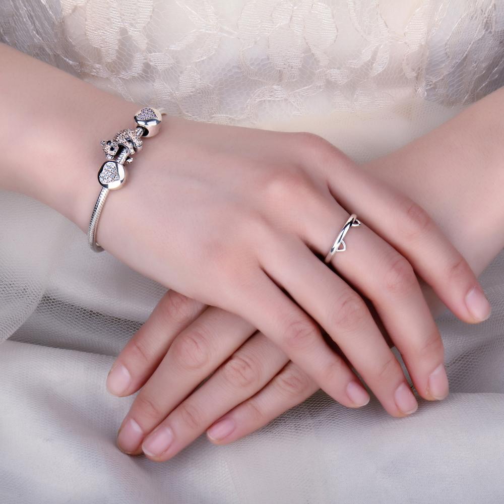 JewelryPalace Lovely Cat Ear Adjustable Open Ring Silver Rings for Women Jewelry Making Fashion Jewelry Gifts