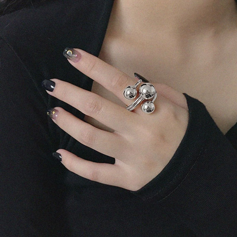 925 Sterling Silver Engagement Rings for Women Couples Creative Trendy Geometric Multilayer Finger Rings Party Jewelry