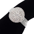 Ball Chain Link Silver Color Full Round Shape Bridal Bracelets Romantic Ladies Luxury Party Crystal Evening Bracelet