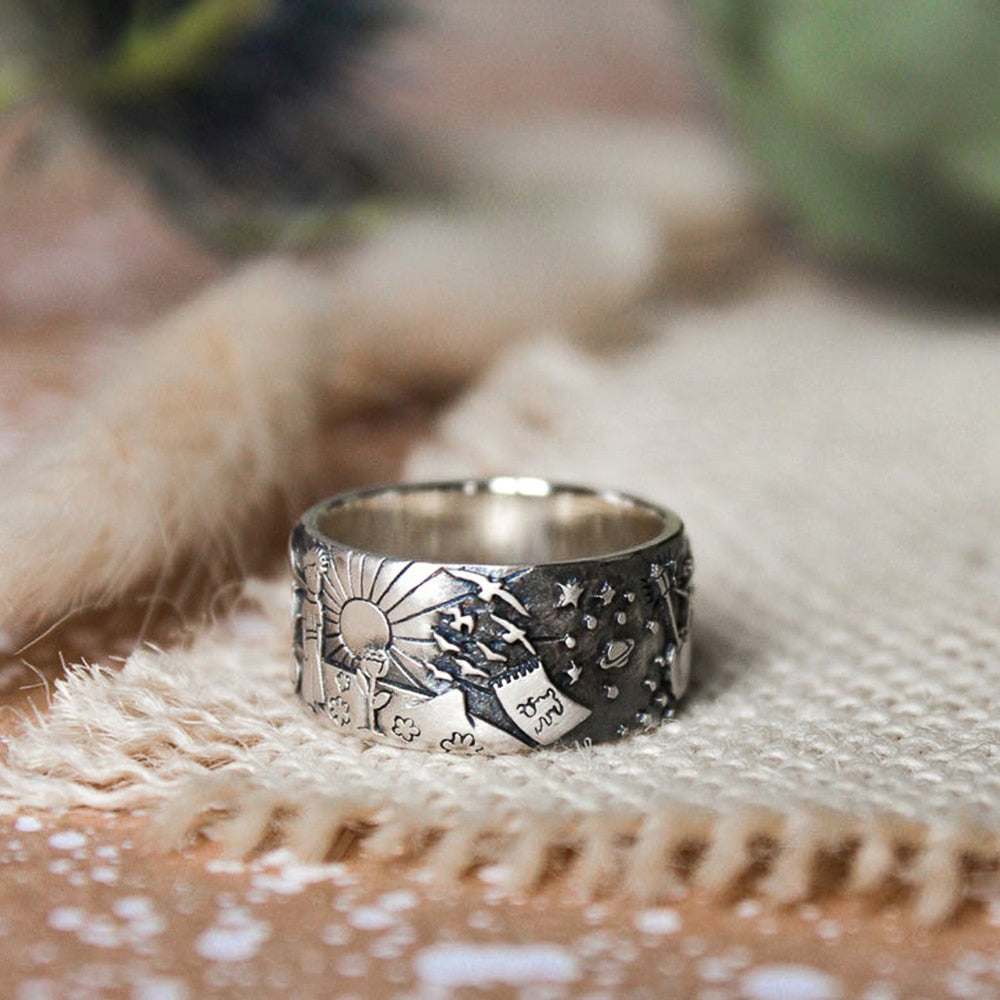 Fashion Engraved Finger Rings for Women/Men Retro Hiphop Party Personality Accessories Metallic Punk Unisex Rings Jewelry