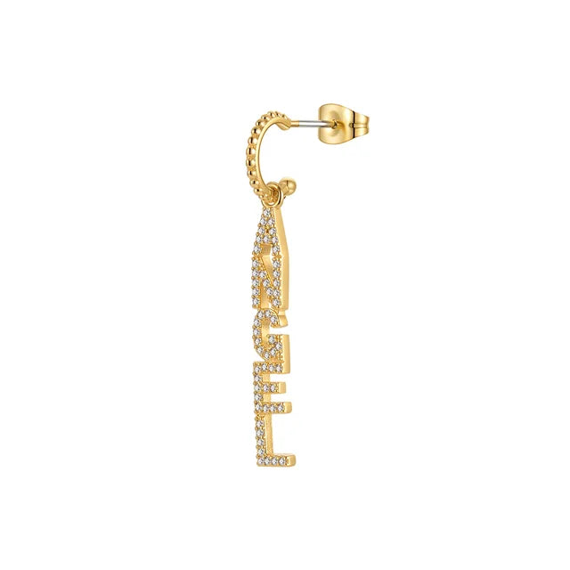 Gold Color Initial Dangle Earrings For Women Letter Drop Earings Set  Femme Fashion Jewelry