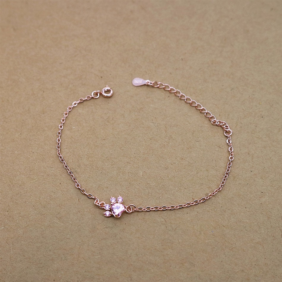 New Fashoin Bracelet Jewelry Tassut Cat Dog Paw Claw Bracelet Lovely Animal Bracelets for Women pulseras