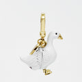 Accessory temperament enamel glaze color glaze print gray swan can be opened gold egg pendant pendant pendant