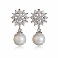 Popular Sunflower Brick Ear Studs, Pearl Earrings, Women's Fashion Earrings