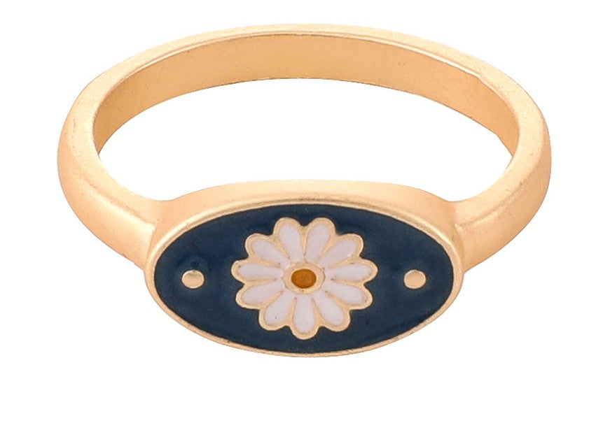 2020 New Korean Style Flower Rings for Women Punk Trendy Vintage Plum Blossom Ring Small Daisy Flower Rings Party Couple Rings