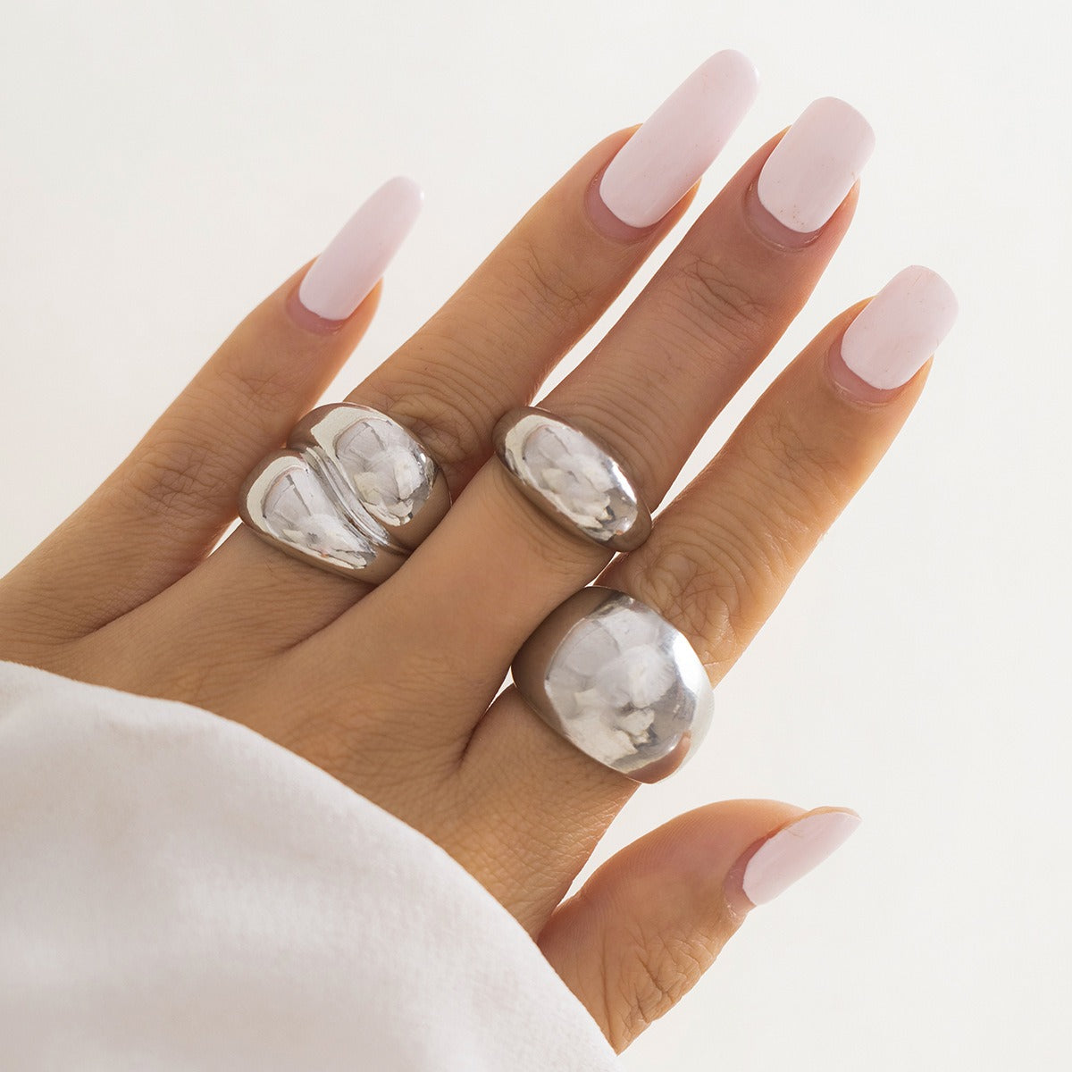 Vintage Punk Gold Color Open Rings Set