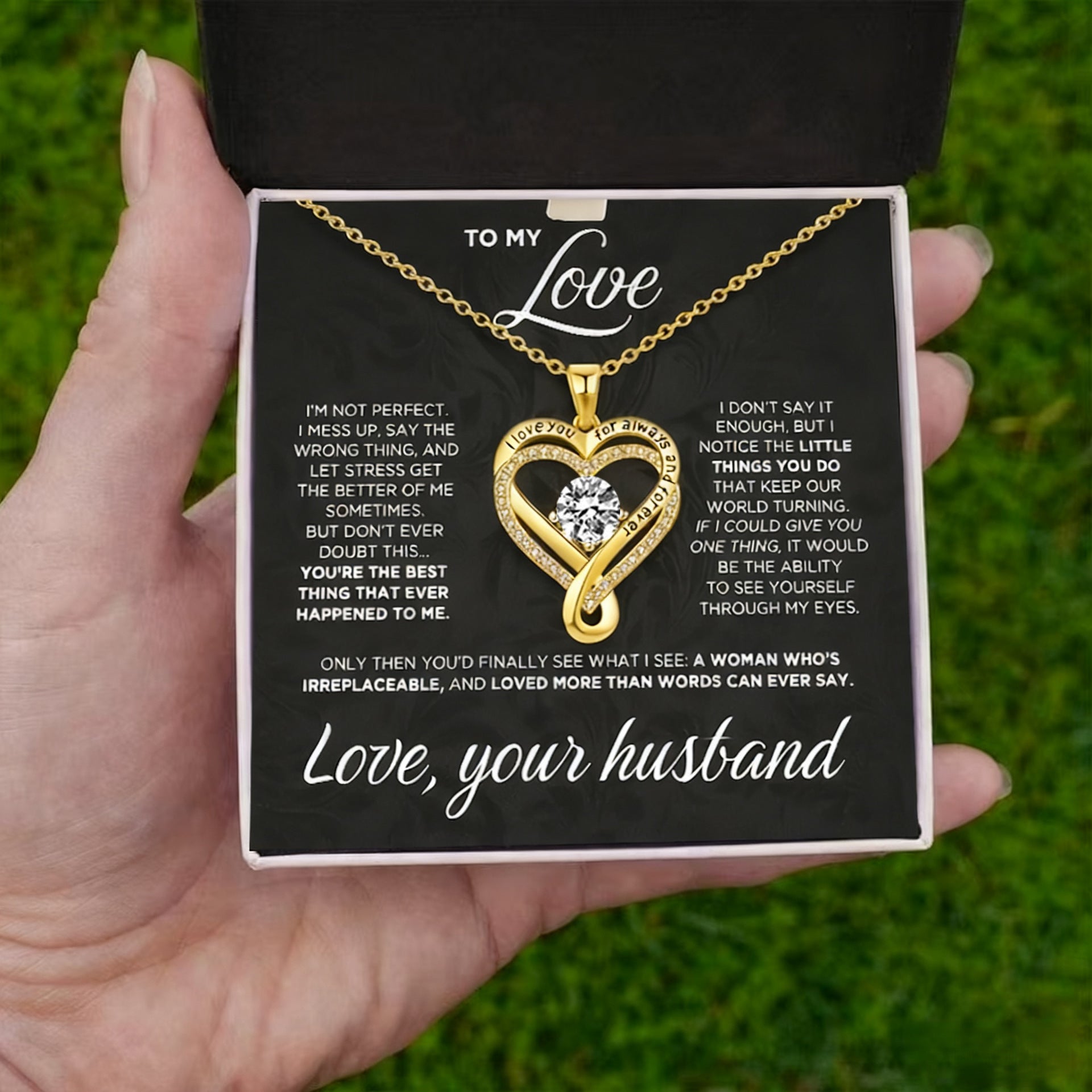 Eternal Heart Necklace for Women Personalized Heart PendantChoker Necklace Neck Chain
