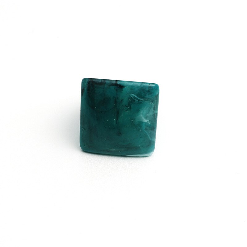 Trend Korea White Green Rings Set For Women Finger Jewelry Acrylic Resin Travel Rings Vintage Fashion Girls Birthday Gifts