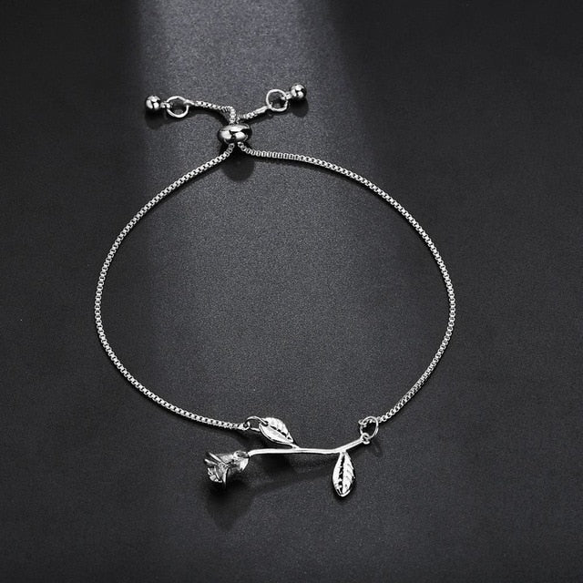 Luxurious Crystal Bracelet Silver Color Adjustable Infinity Charm Bracelets for Women Fashion Jewelry