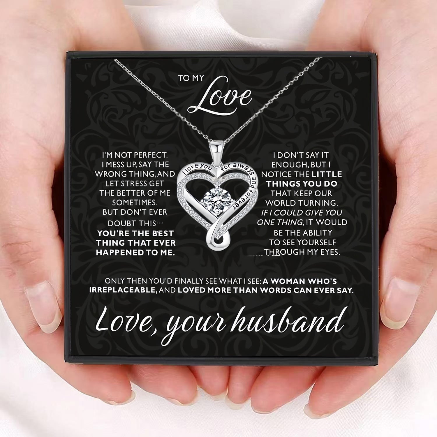 Eternal Heart Necklace for Women Personalized Heart PendantChoker Necklace Neck Chain