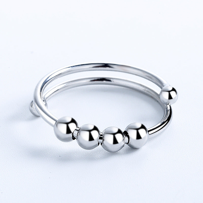 New Men's and Women's Rings Creative Stress Relief Accessories Geometric Beaded Ring Bracelet