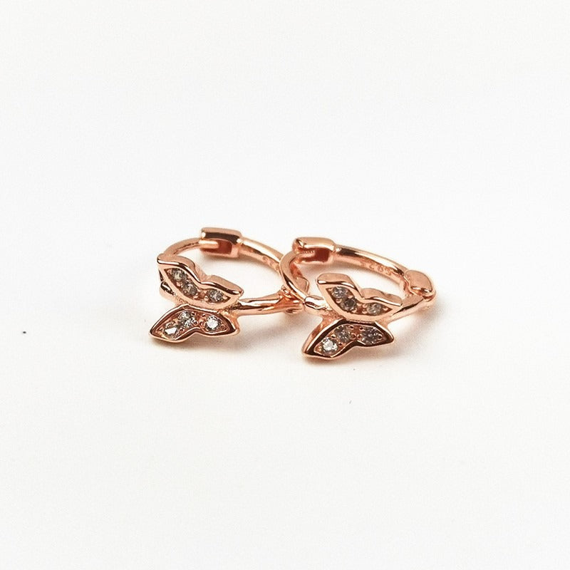 S925 Silver Earrings Women's Korean Fashion Sweet Bow Ear Buckle Ear Studs Short Earrings Earrings Earrings Jewelry