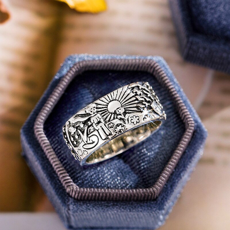 Fashion Engraved Finger Rings for Women/Men Retro Hiphop Party Personality Accessories Metallic Punk Unisex Rings Jewelry
