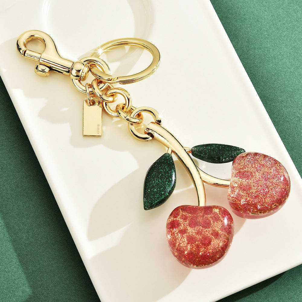 Cherry Apple Keychain Women's Bag Pendant