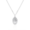 Gilded Virgin Mary necklace for women 925 sterling silver Virgin Mary coin collarbone chain