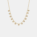 Fashionable and versatile titanium steel necklace white zircon stainless steel necklace for women