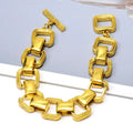 Wholesale New Statement Gold Color Metal Square Bracelet Bijoux High-Quality Fashion Trend Bracelets Accessories For Women