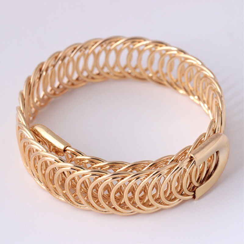 L001 European Punk  Adjustable Open Bracelets & Bangles Women Sexy New Fashion Charm pulseras Metal Braided Party Jewelry Gifts