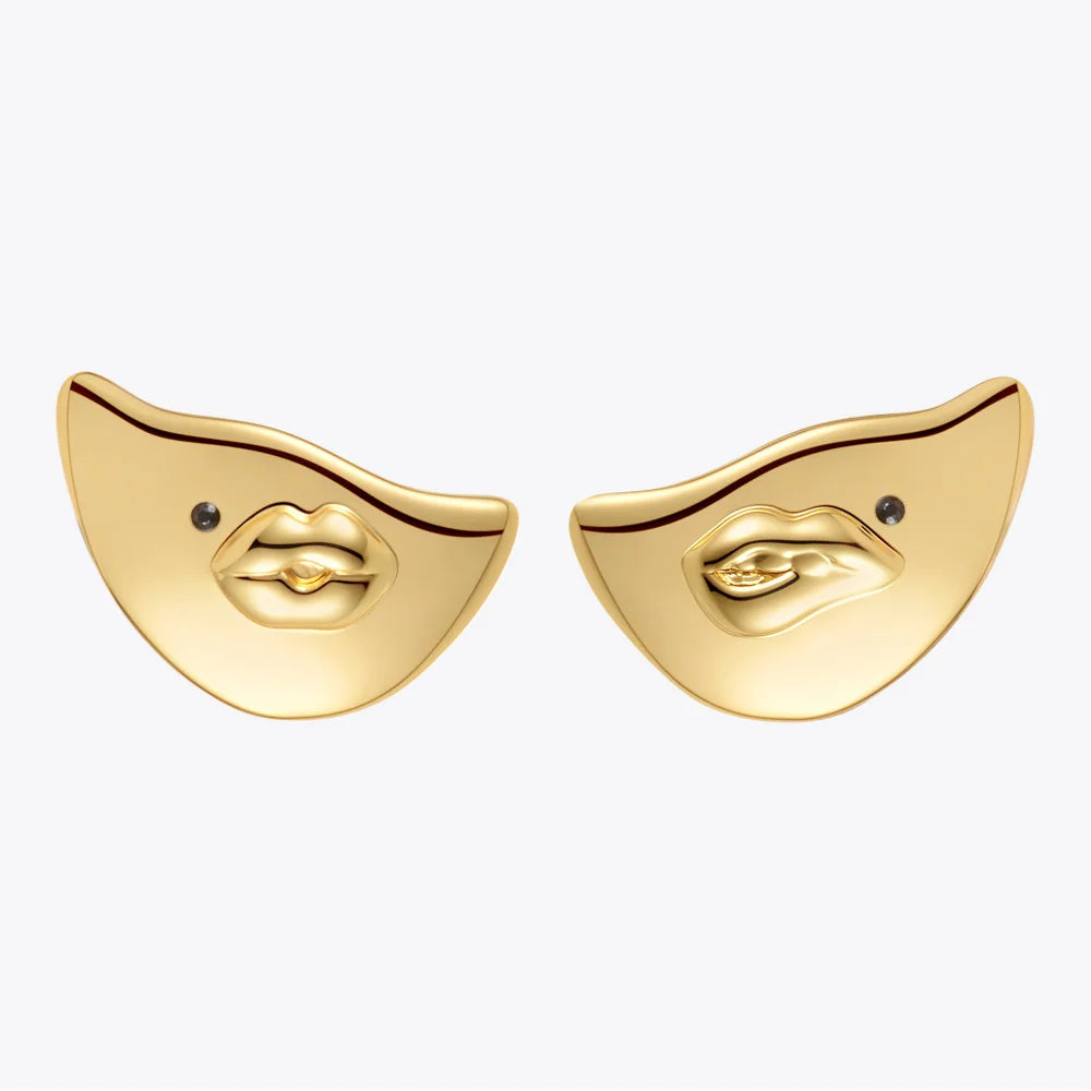 Gold Color Sexy Lips Earrings For Women Piercing Earings  Jewelry Everydaywear