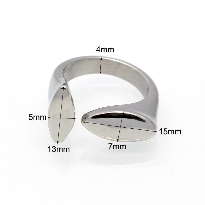 New Fashion Brand Charm Double Leaf Rings For Women Gold Color Opening Adjustable Woman Ring Bague Femme Engagement Rings